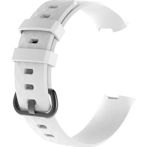 Fitbit Charge 3 Için Silikon Kordon Kayış Beyaz (L)