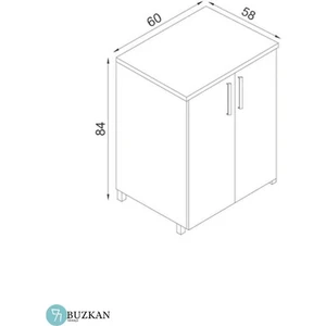 Buzkan Mobilya Buzkan %100 Mdf Pratico Solo Ocak Modülü