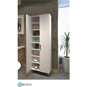 Buzkan Mobilya % 100 Mdf Çok Amaçlı Beyaz Dolap / Mutfak DOLABI50CM 172*50