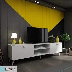 Buzkan Mobilya Buzkan % 100 Mdf Beyaz Tv Ünitesi Evm-5