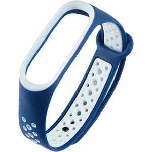 Xiaomi Mi Band 3 Delikli Silikon Lacivert Beyaz Kordon