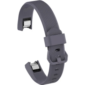 Fitbit Alta Hr Uyumlu Tokalı Silikon Kordon Gri Large (L)