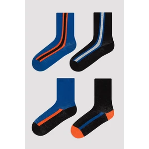 Çok Renkli Boys Lacivert Sports 4lü Soket Çorabı