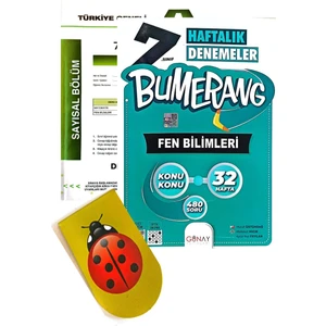 Günay Yayınları 7.Sınıf Bumerang Fen Bilimleri Deneme-2024-(Muba Yayınları Deneme+Kitap Ayracı )