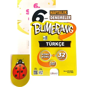 Günay Yayınları 6.Sınıf Bumerang Türkçe Deneme-2024-(Zeka Küpü Yayınları Deneme+Kitap Ayracı )