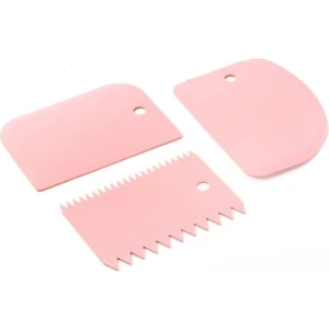 Karalı Plastik Hamur Kazıyıcı 3'lü Set