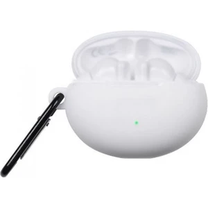 Huawei Freebuds 4i Kılıf Mat Kancalı Silikon SF10 Beyaz