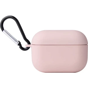 Apple Airpods Pro Kılıf Mat Kancalı Silikon A11 Pembe