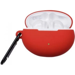 Huawei Freebuds 4i Kılıf Mat Kancalı Silikon SF10 Kırmızı