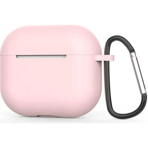 Apple Airpods 3. Nesil Kılıf Mat Kancalı Silikon A11 Pembe