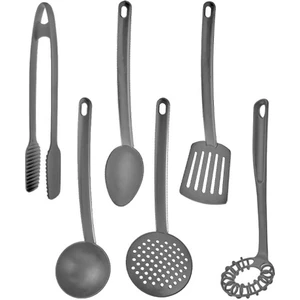 Plastlife Lotta KP-133 Teflon Isıya Dayanıklı 5 Parça Servis Hazırlık Seti Gri