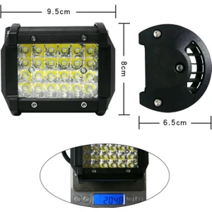 Off Road Arazi Araç 3V*24 Led 72 Watt Beyaz Işık Sis Lambası