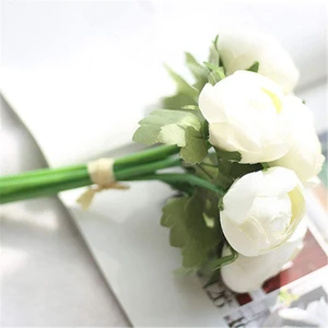 Yapay Çiçek 10LU Beyaz Şakayık Demeti Erengül Gelin Buketi Çiçeği