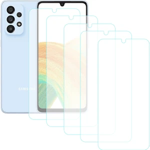 Samsung Galaxy A33 Temperli Cam Ekran Koruyucu 5li Eko Paket Şeffaf