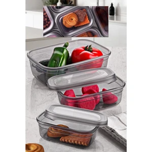 Perla Ev Kahve Colony 3'lü Saklama Kabı