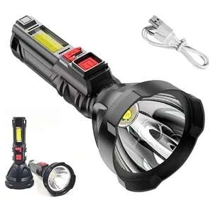 Gold Silver PANTHER EL FENERİ USB ŞARJLI 3WAT COB LED PT-6105