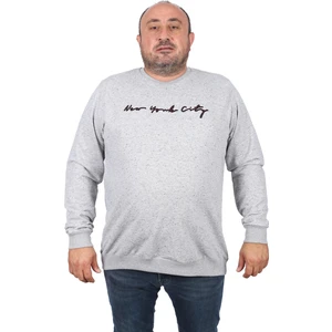 Büyük Beden Sweat New York  22704-GRI
