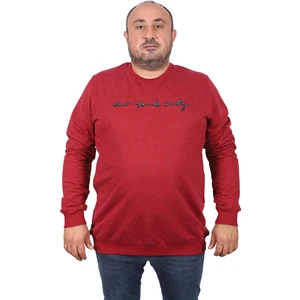 Büyük Beden Sweat New York  22704-BORDO