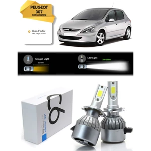 Peugeot 307 Kısa Far Led Xenon Şimşek Etkili 2005 Öncesi