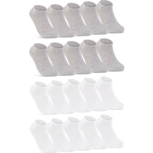 Bay ve Bayan Pamuklu Bilek Boy Patik Çorap 20'li Paket