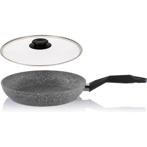 Granit Tava 30 cm Cam Kapaklı