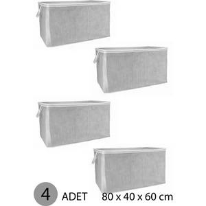 Yorgan Hurcu Mega Hurç 80 x 60 x 40 cm Gri - 4 Adet