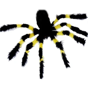 Halloween 75 cm Peluş Sarı Siyah Renk Esnek Ayaklı Örümcek Dekor