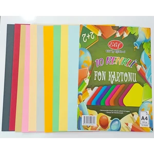 A4 Fon Kartonu 10 Renk
