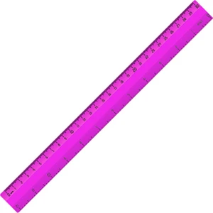 Plastik Cetvel - 601 - Pembe - 30 cm