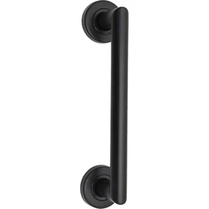 Ar-Pat 20 cm Paslanmaz Çekme Kapı Kolu Yuvarlak Rozetli / Vıento Siyah
