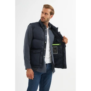 Erkek Cep Detaylı Şişme Yelek Lacivert - 743DNGR