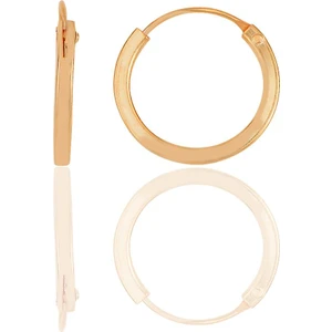 Söğütlü Silver Gümüş Rose  14 mm Halka Küpe