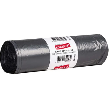 Koroplast Jumbo Siyah Çöp Poşeti 80X110