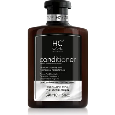 Hc Care Yoğun Vitamin Destekli Saç Kremi - 340 ml Yıpranmış Saçlar İçin Amino Asit ve Shea Yağı ile