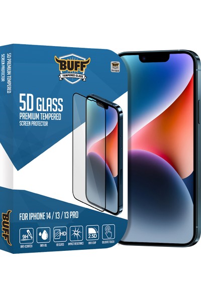 Buff iPhone 14/13/13 Pro 5d Glass Ekran Koruyucu