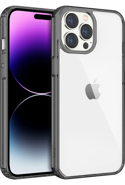 Buff iPhone 14 Pro Max Air Hybrid Kılıf Smoke Black