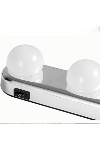 GTNist Kablosuz Vantuzlu Banyo Stüdyo Makyaj Aynası Işığı 4 LED Ampullü