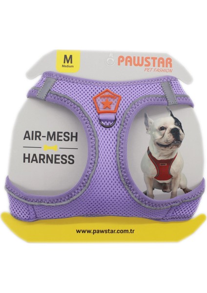 Lila Air-Mesh Göğüs Tasması Kedi Köpek Göğüs Tasması Xl