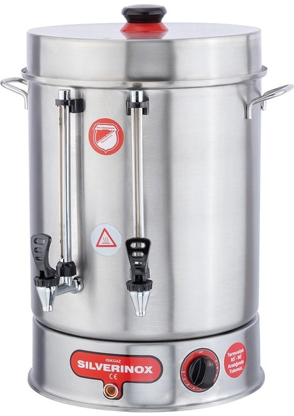 Silverinox Metal Musluk 120 Bardak Çay Makinesi 12 L Çay Potu