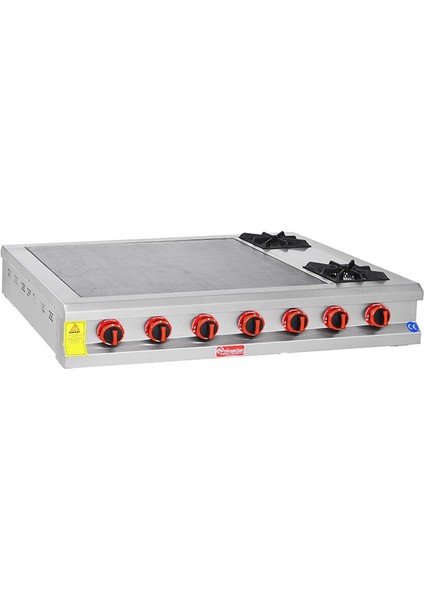 Endüstriyel Doğalgazlı Set Üstü 2 Ocaklı Bazlama Ocağı