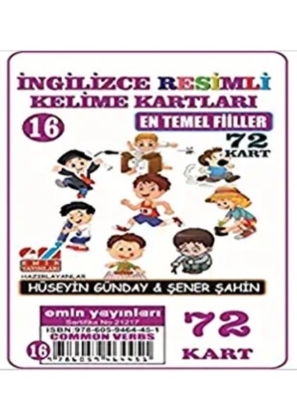 En Temel Fiiller - İngilizce Resimli Kelime Kartları 16