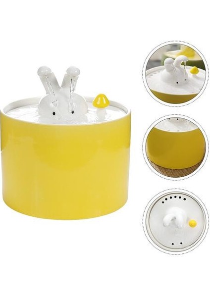 Seramik Su Dağıtıcısı USB Şarj Içme Çeşmesi Pet Içme Cihazı | Kedi Besleme ve sulama Malzemeleri (Yurt Dışından)