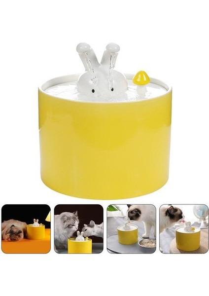 Seramik Su Dağıtıcısı USB Şarj Içme Çeşmesi Pet Içme Cihazı | Kedi Besleme ve sulama Malzemeleri (Yurt Dışından) modelleri