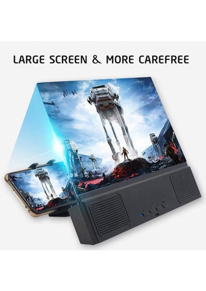 12 Inç Cep Telefonu 3D Ekran Video Büyüteç Katlanır Kavisli Büyütülmüş Hd Film lifikasyon Projektörü Hoparlörlü Standı Braketi | Telefon Sahipleri ve duruş (Yurt Dışından) modelleri