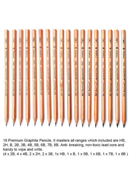 29 Adet Profesyonel Sketch grafit Kalemler, Kömür Kalemler, Kağıt Silinebilir Kalem, Craft Bıçağı ile Çizim Sanat Aracı Kiti | Standart Kalemler (Yurt Dışından)