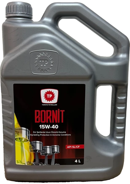 Türkiye Petrolleri Bornit 15W-40 4 Litre Motor Yağı ( Üretim Yılı :2021 )