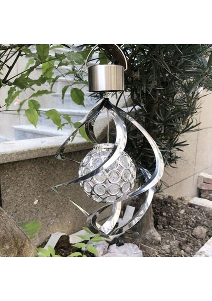 Güneş Enerjili Rüzgar Chile Işık LED Bahçe Asılı Spinner Lamba Renk Değiştirme Çim Yard Ev Dekorasyon Makrome | Çanlar (Yurt Dışından)