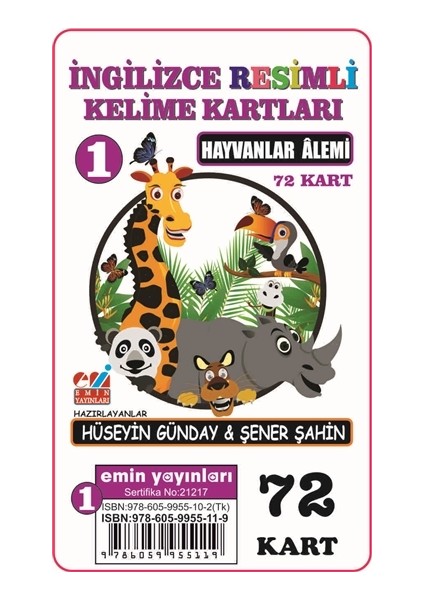 Hayvanlar Alemi - İngilizce Resimli Kelime Kartları 1