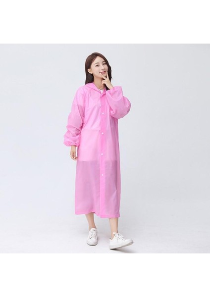 Kalın Yağmurluk Büyük Boy Pembe