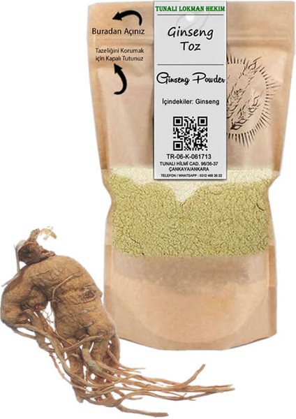 Tunalı Lokman Hekim Öğütülmüş Ginseng 100 G